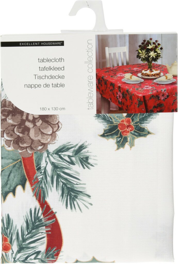 Beweegt niet Dood in de wereld lucht Tafelkleed linnen look 180 x 130 cm - Koopkerstverlichting.nl