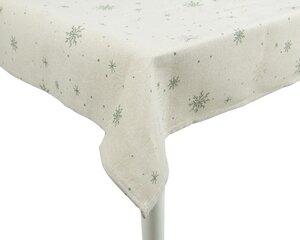 Tafelkleed met sneeuwvlokken naturel 140 x 240 cm - afbeelding 2