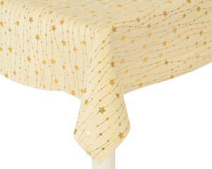 Tafelkleed met sterren creme 140 x 180 cm - afbeelding 2