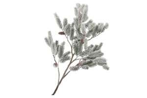 Tak met sneeuw en dennenappels 122 cm