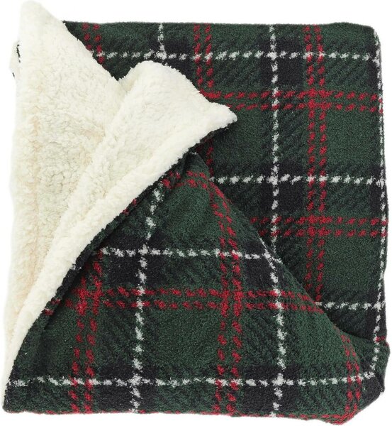 Unique Living plaid Eloise 160 x 130 cm donkergroen