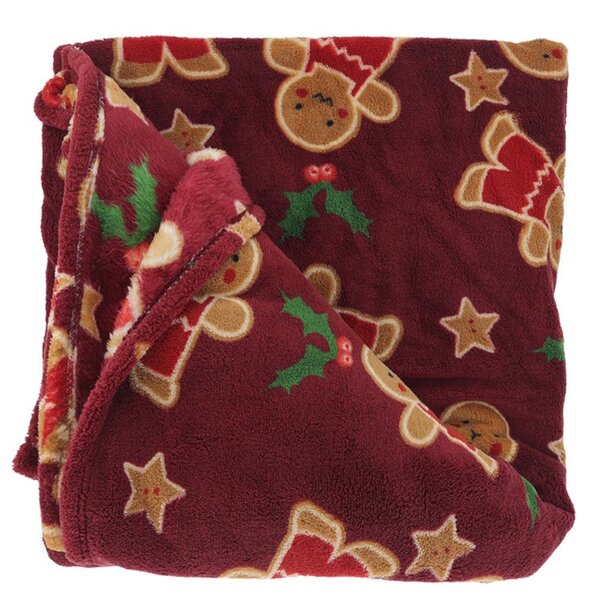 Unique Living plaid ralf 200 x 150 cm rood