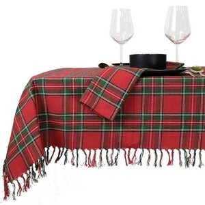 Unique Living tafelkleed x-mas tartan 250 x 150 cm