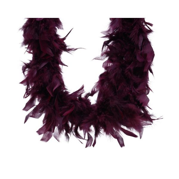 Veren boa guirlande 184cm bordeaux rood