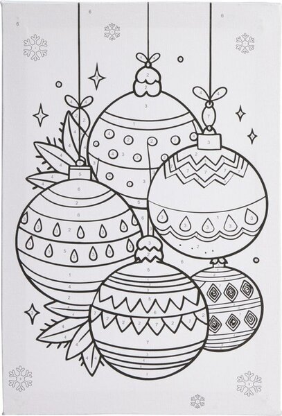Verfset op nummer kerstballen - afbeelding 1