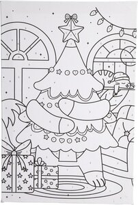Verfset op nummer kerstboom - afbeelding 2