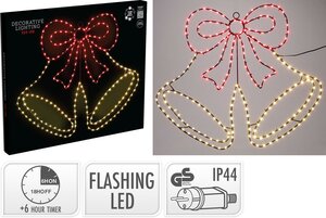 Verlichte kerstbel 60 cm 223 lampjes