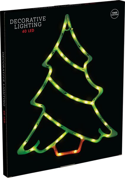 Verlichte kerstboom 38 cm 40 lampjes