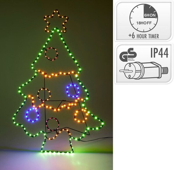 Verlichte kerstboom 80 cm 205 lampjes
