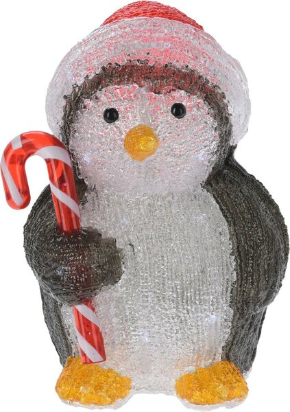 Verlichte pinguïn 24 cm