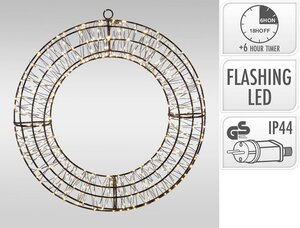 Verlichte ring 38 cm warm wit