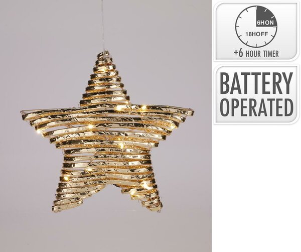 Verlichte ster 30 cm 20 lampjes