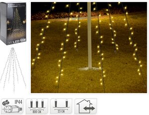 Vlaggenmast verlichting 360 lampjes warm wit