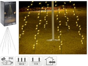Vlaggenmast verlichting 400 lampjes warm wit