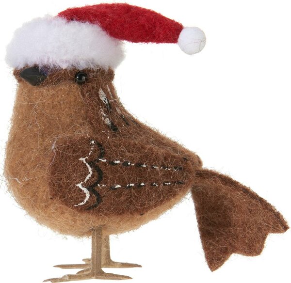 Vogel donkerbruin / donkerbruin 12 cm