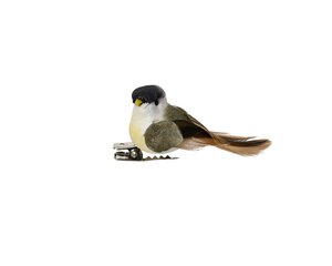 Vogel kijkt links groen 2,5 cm