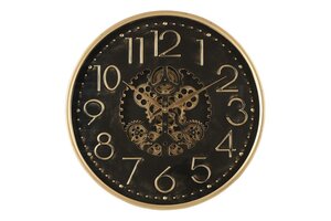 Wandklok Tasma 60 cm zwart / goud