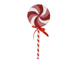 Zuurstok foam 50 cm rood / roze/ wit